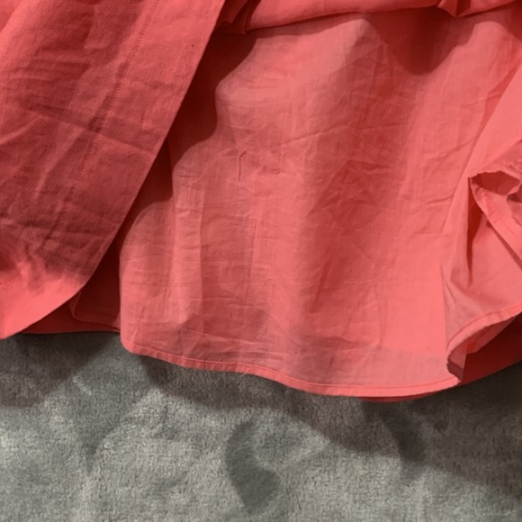 Every‎ Dress Womens Medium Pink Linen Rayon Tie Back Puff Sleeve Boho Babydoll - Picture 6 of 11